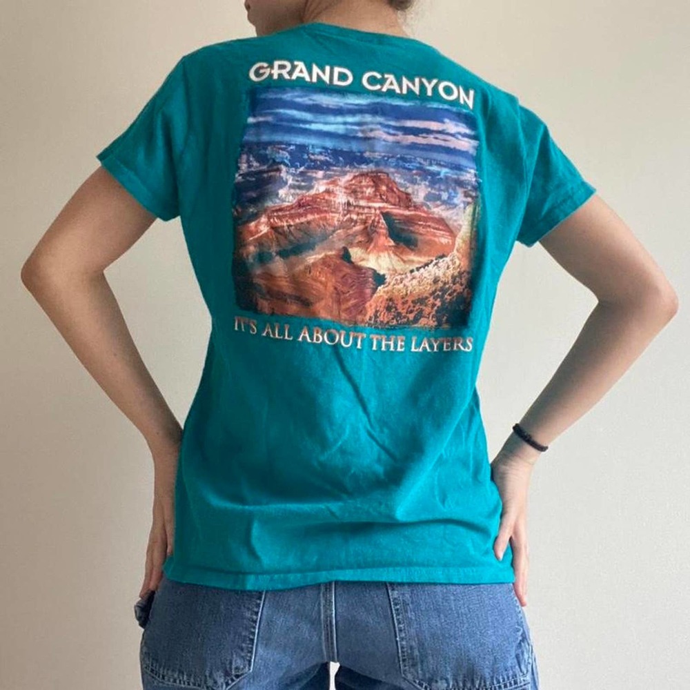 Teal vintage grand canyon tee size lg